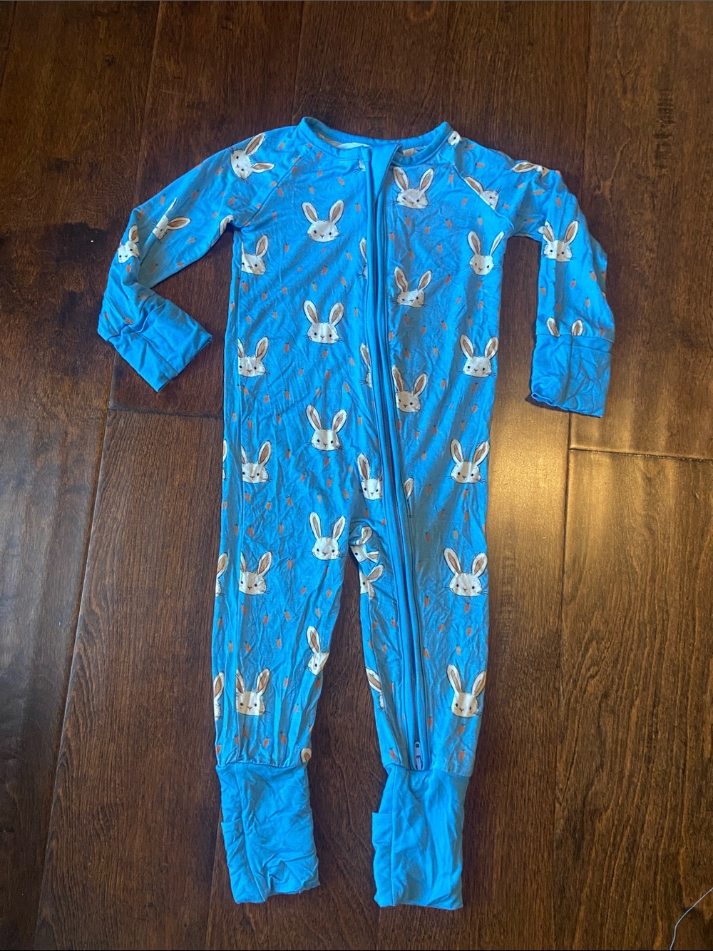 Little One Shop Baby Convertible sleeper blue bunnies SZ 6-12M